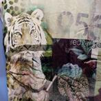 Oui shirt grijs groene print met tijger & steentjes 40 40595, Maat 38/40 (M), ., Ophalen of Verzenden, Zo goed als nieuw