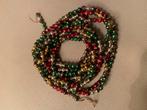 Vintage oude kerst slinger glas gekleurd 3.70 meter, Ophalen of Verzenden, Gebruikt