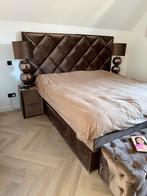 Luxus Kingsize boxspring 200x210cm incl nachtkastjes en poef, Ophalen, Gebruikt, Tweepersoons, Eric Kusterstijl