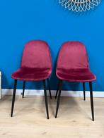 Bordeaux eetkamerstoelen 4 stuks, Huis en Inrichting, Stoelen, Ophalen, Zo goed als nieuw, Rood, Vier