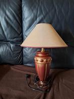 Mooie bordeauxrode schemerlamp met creme kleurige kap, Ophalen, Gebruikt, Minder dan 50 cm