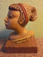 vintage buste borstbeeld meisje keramiek, Ophalen of Verzenden