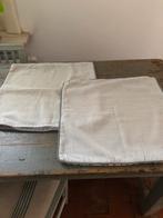 KUSSENS HOES OVERTREK 2 STUKS GESTREEPT WIT GRIJS, Huis en Inrichting, Woonaccessoires | Kussens, Ophalen of Verzenden, Wit, Vierkant