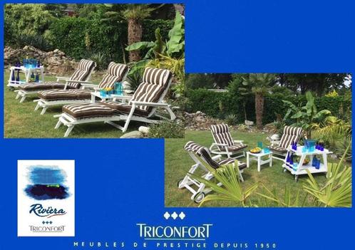 TRICONFORT Rivièra Retro Vintage tuinset ligbed vgl Rovergar, Tuin en Terras, Tuinsets en Loungesets, Zo goed als nieuw, Loungeset