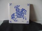 Mosa tegeltje Ruiter te paard 11x11cm, Ophalen of Verzenden