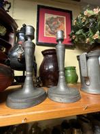 Antieke Kandelaars - Koper, Brons of Tin, Antiek en Kunst, Antiek | Kandelaars, Ophalen of Verzenden, Koper of Brons