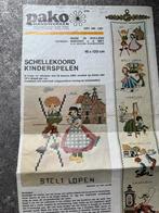 Pako borduurpatroon schellekoord kinderspelen orgineel, Hobby en Vrije tijd, Ophalen of Verzenden, Gebruikt, Handborduren, Patroon