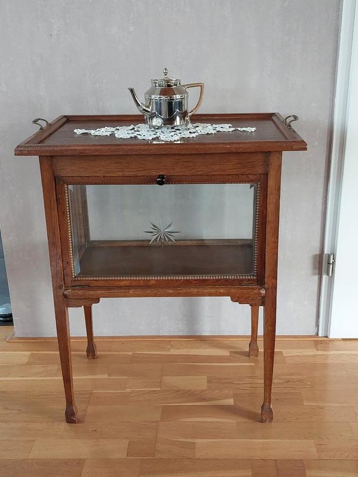 Antiek Theekastje met Glazen Deur, Antiek en Kunst, Antiek | Meubels | Kasten, Ophalen