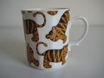 Douwe Egberts mokje met tijgerprint bone china, Ophalen of Verzenden, Zo goed als nieuw, Overige stijlen, Kop(pen) en/of Schotel(s)