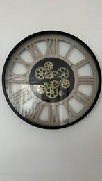 Mooie wandklok met tandwielen, Huis en Inrichting, Ophalen, Zo goed als nieuw, Analoog, Wandklok