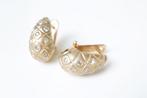 Small Fabergé | 14K Gouden Oorbellen Met Diamant, Sieraden, Tassen en Uiterlijk, Ophalen of Verzenden, Zo goed als nieuw, Knopjes of Stekers