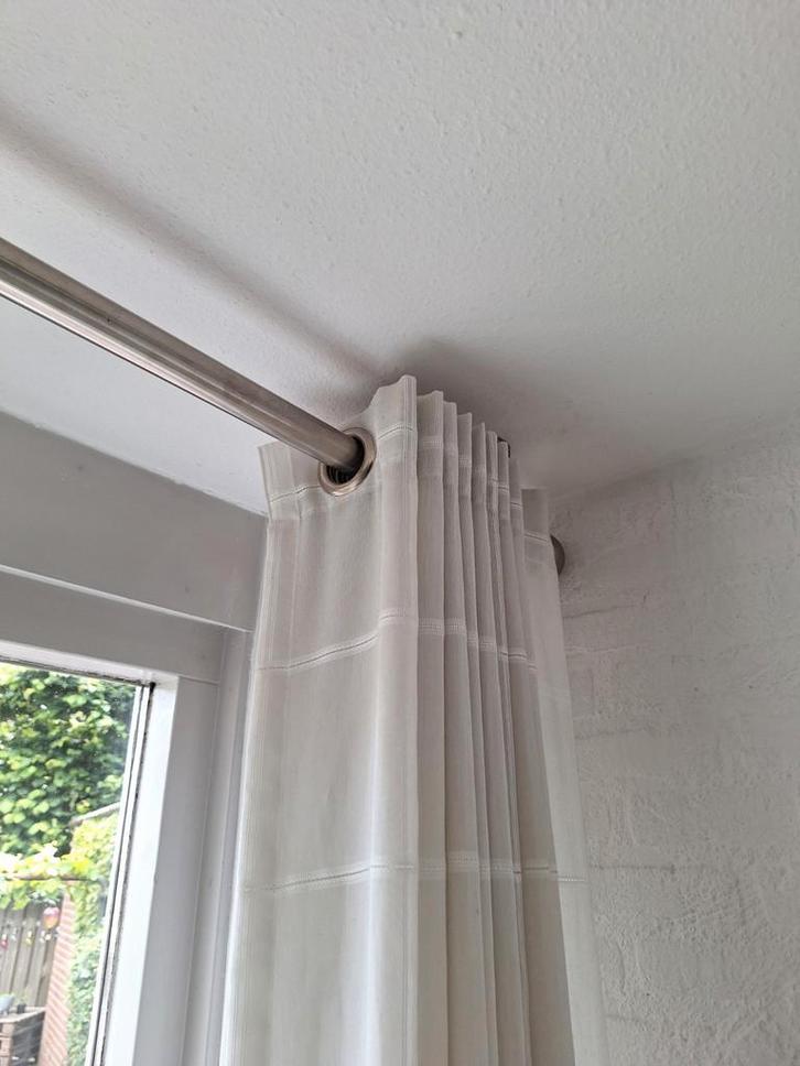 Nette Inbetween Gordijnen + Rails (250x260cm), Huis en Inrichting, Stoffering | Gordijnen en Lamellen, Zo goed als nieuw, 200 cm of meer