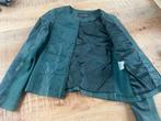 Groen leren jasje M, Ophalen of Verzenden, Zo goed als nieuw, Maat 38/40 (M), Groen