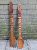 houten vork en lepel, Ophalen of Verzenden, Gebruikt