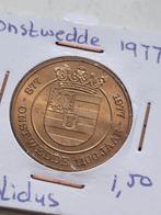 Penning Onstwedde 1100 Jaar 877-1977, Postzegels en Munten, Ophalen of Verzenden, Brons, Nederland