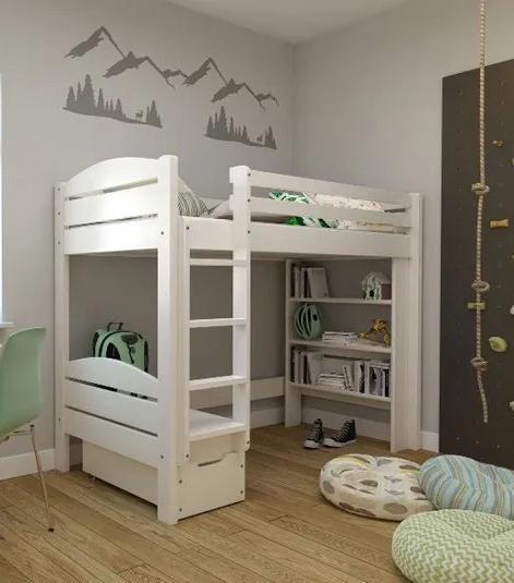 Hoogslaper Rockwood Pepijn wit, Kinderen en Baby's, Kinderkamer | Stapelbedden en Hoogslapers, Zo goed als nieuw, Hoogslaper, Ophalen