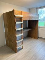 Steigerhouten hoogslaper (90x200), Ophalen, Zo goed als nieuw, Hoogslaper