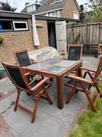 Teak houten tuinset, Tuin en Terras, Tuinsets en Loungesets, Ophalen, 4 zitplaatsen, Gebruikt, Teakhout