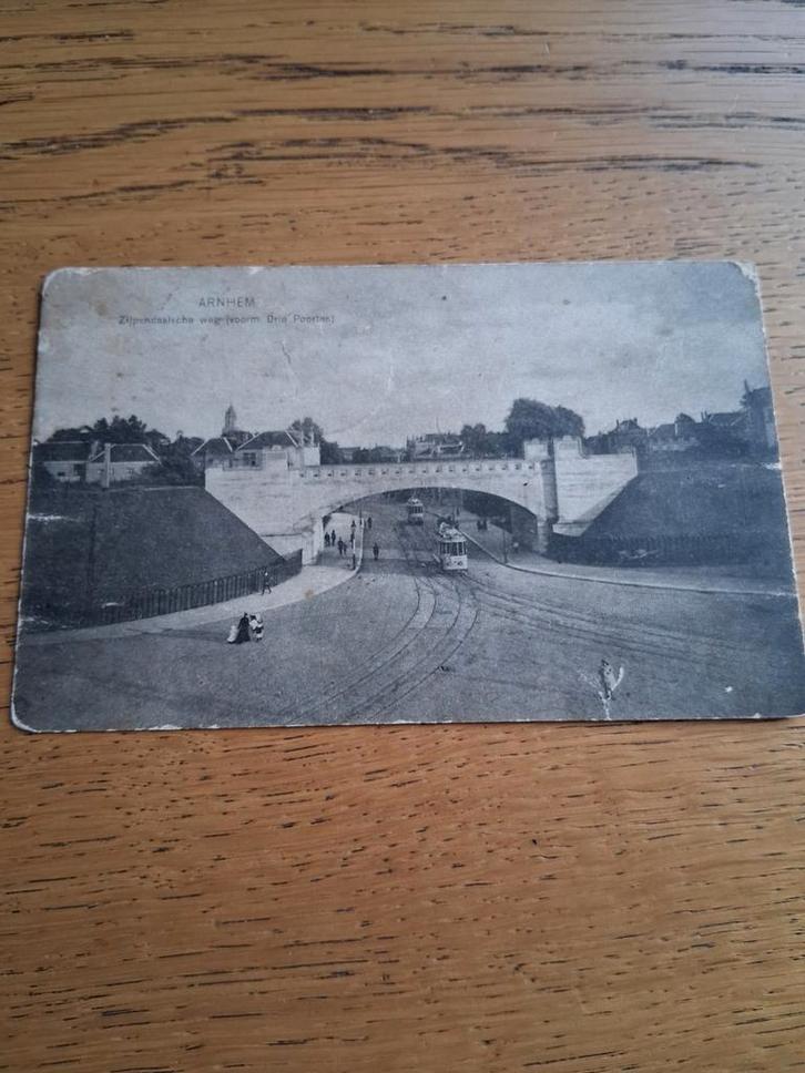 Arnhem Zypendaalsche weg - Oude prentbriefkaart, Verzamelen, Ansichtkaarten | Nederland, Gelopen, Gelderland, Voor 1920, Ophalen of Verzenden