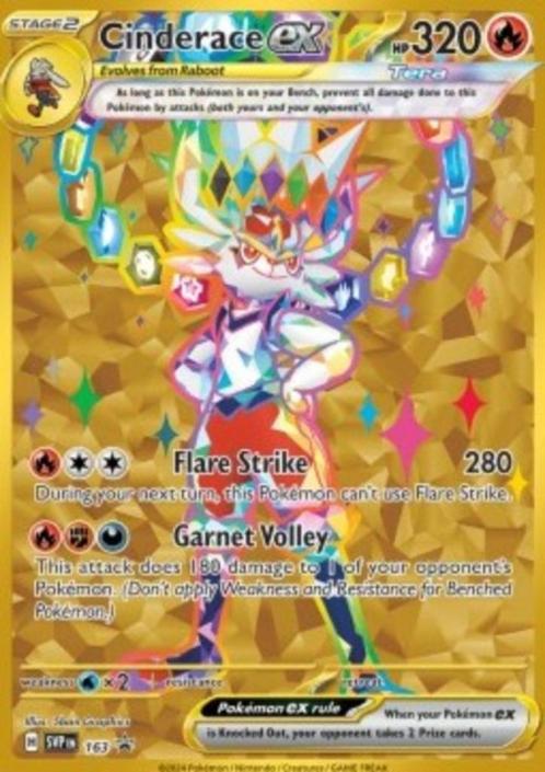 Cinderace ex #163 - SVP -SV Black Star Promos, Hobby en Vrije tijd, Verzamelkaartspellen | Pokémon, Nieuw, Losse kaart, Verzenden