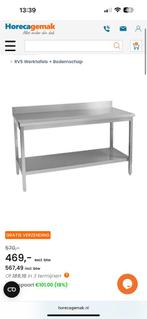 RVS werktafel, Zakelijke goederen, Horeca | Keukenapparatuur, Ophalen of Verzenden, Gebruikt, RVS Meubilair