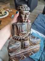 Mooie uit hout gesneden buddha, Huis en Inrichting, Woonaccessoires | Boeddhabeelden, Ophalen of Verzenden, Zo goed als nieuw