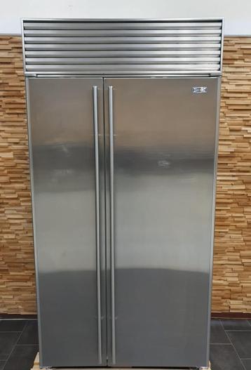 Luxe Sub Zero side by side koelkast / vriezer combinatie RVS beschikbaar voor biedingen