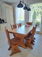 Oisterwijk eethoek met 6 stoelen, Ophalen, Gebruikt, 4 tot 6 stoelen