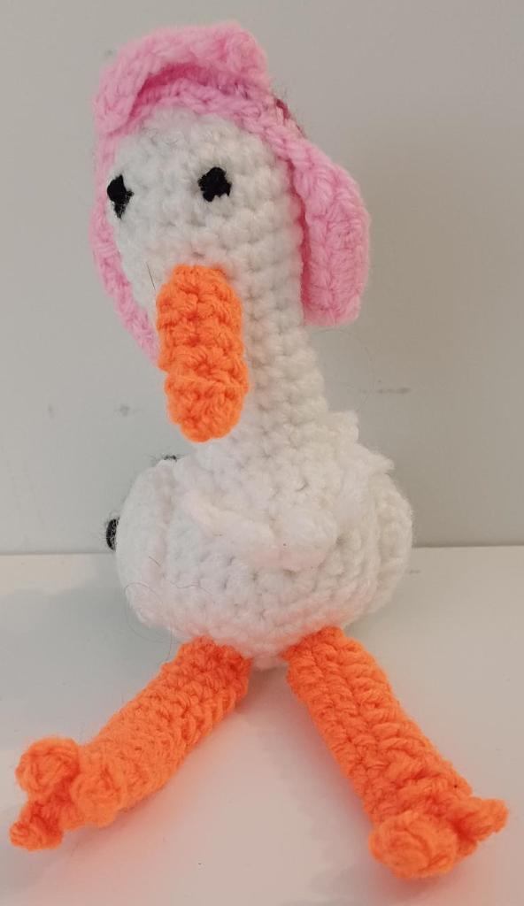 Knuffel 'Ooievaar', Kinderen en Baby's, Speelgoed | Knuffels en Pluche, Nieuw, Overige typen, Ophalen of Verzenden