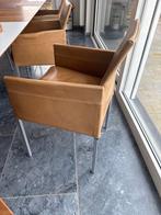 Set van 6 cognac lederen KFF stoelen -Prachtige staat!, Huis en Inrichting, Ophalen of Verzenden, Gebruikt