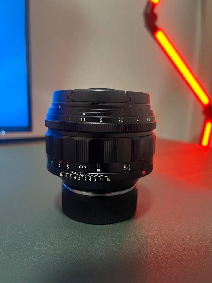 Voigtländer Nokton 50mm f/1.0 Leica M-mount, Audio, Tv en Foto, Fotografie | Lenzen en Objectieven, Zo goed als nieuw, Standaardlens