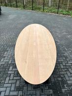 Ovaal eettafel 300x105x4 verjongd eiken rustiek, Ophalen, 100 tot 150 cm, Eikenhout, Vijf personen of meer