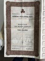 Aandelen 10 gulden OGEM Holding Rdam, Ophalen of Verzenden, 1970 tot heden, Aandeel