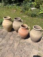 4 vintage aardewerk kruiken, Tuin en Terras, Tuinvazen, Ophalen, Zo goed als nieuw