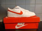 Nike Dunk Low White/Picante Red - Maat 45.5, Wit, Nike, Nieuw, Ophalen of Verzenden