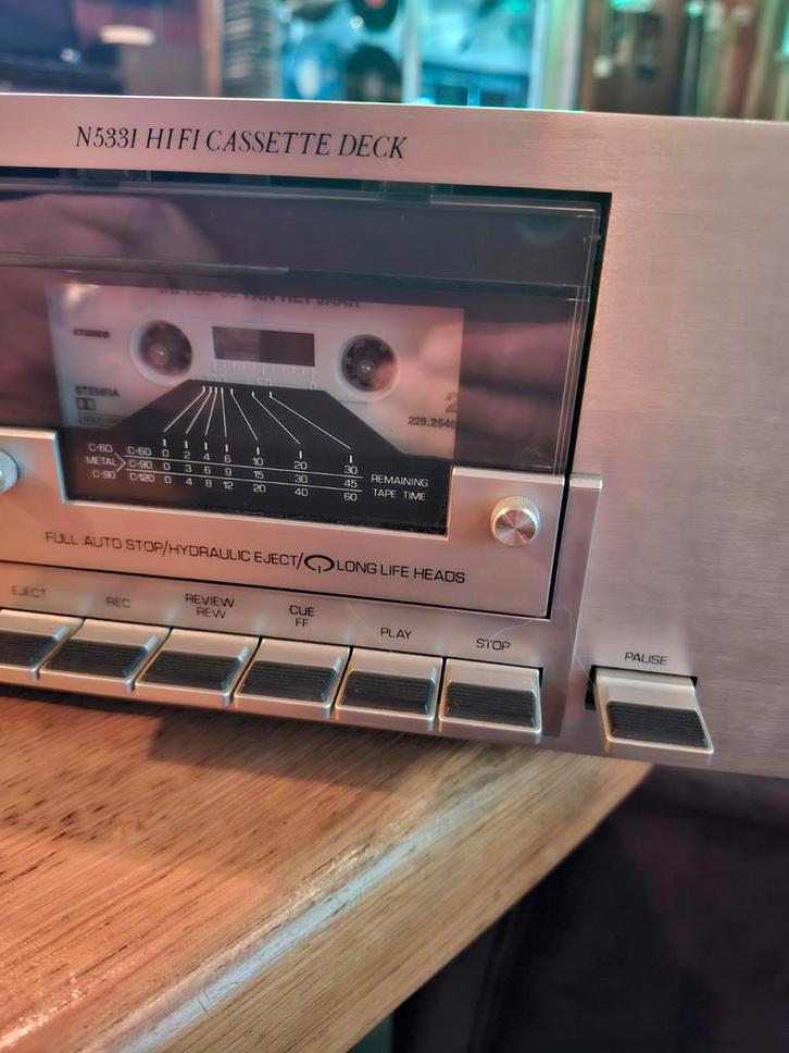 Philips N5331 Hifi Cassettedeck - Untouched!, Audio, Tv en Foto, Cassettedecks, Enkel, Philips, Tape counter, Ophalen