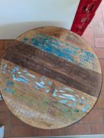 Scrapwood/sloophout salon tafel, Huis en Inrichting, Ophalen, 50 tot 100 cm, Rond, 50 tot 100 cm