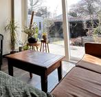 Salontafel tafeltje houten geruit, Ophalen, Gebruikt, 50 tot 100 cm, 50 tot 75 cm