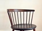 Vintage spijlen stoel Yngve Ekstrom jaren 50/60 hout design, Ophalen, Bruin, Eén, Hout