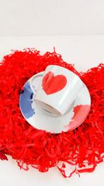 Porselein Koffie/Thee Kop & Schotel/Hart Design/Cadeau Optie, Huis en Inrichting, Keuken | Servies, Nieuw, Ophalen of Verzenden