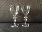 2 Oude Kristallen Wijnglazen - Puntgaaf, Antiek en Kunst, Ophalen of Verzenden