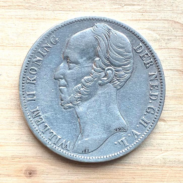 Nederland 1 gulden 1848 Willem II zilver, Postzegels en Munten, Munten | Nederland, Zilver, Ophalen of Verzenden