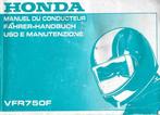 Honda VFR750 F Instructieboek Betriebsanleitung (4960z), Ophalen of Verzenden, Honda
