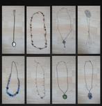 Diverse lange kettingen zilver kralen vogel uil sleutel pauw, Ophalen of Verzenden, Verstelbaar