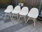4 witte Ikea Fanbyn stoelen, Huis en Inrichting, Wit, Zo goed als nieuw, Vier, Ophalen