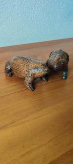 Houten kikkers pad folk Art, Antiek en Kunst, Ophalen of Verzenden