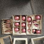 Kerstballen aubergine glas, Diversen, Kerst, Ophalen of Verzenden, Zo goed als nieuw