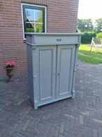 Prachtige Brocante Grenen Meiden Kast Anno 1880, Ophalen