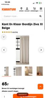 2x Kwantum gordijn Ziva XL Beige 260x280cm, Huis en Inrichting, Stoffering | Gordijnen en Lamellen, Ophalen of Verzenden, Zo goed als nieuw