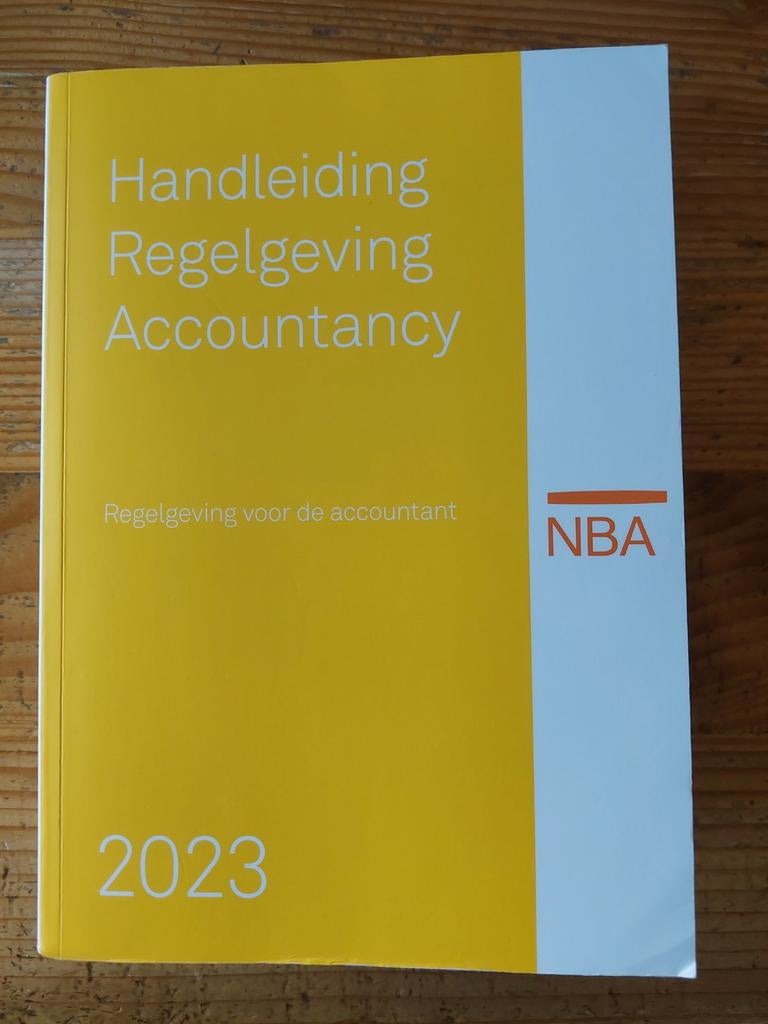 Handleiding Regelgeving Accountancy 2023 ISBN 9789075103892, NBA, Zo goed als nieuw, Beta, HBO